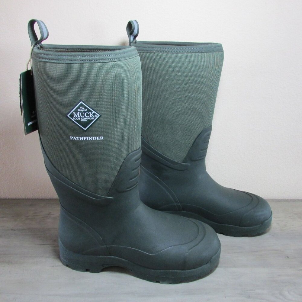 Muck Boot Pathfinder Roll Down Rubber Mud Boot Olive MPFM300
